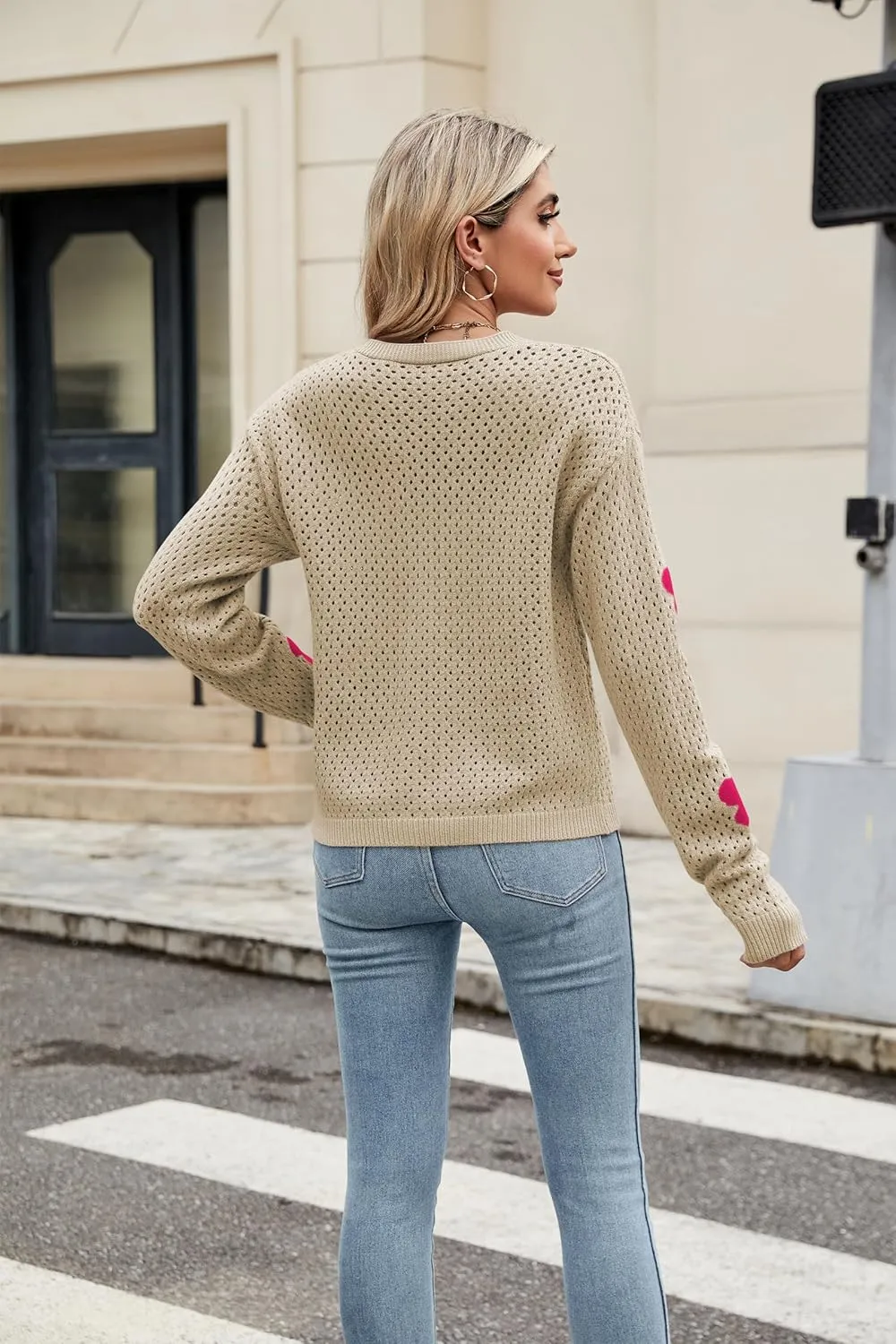 Women Crochet Cropped Cardigan Sweaters Lightweight Button Down V Neck Cardigan Flower Knit Open Front Cute Outfits Fall