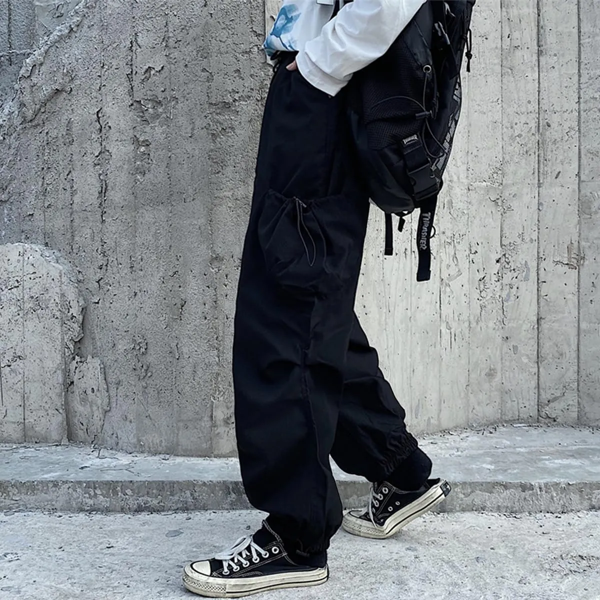 Women Joggers Goth Y2K Baggy Loose Pants Outdoor Cargo Pants Punk Streetwear