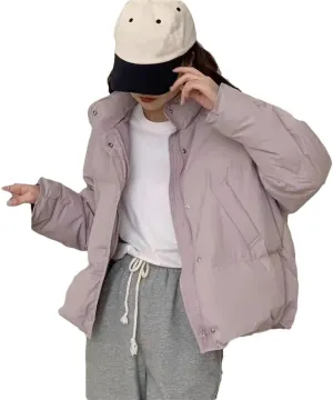 Women Parkas Short Coats Female Parka Warm Thicken Jacket Loose Cotton Padded Outwear