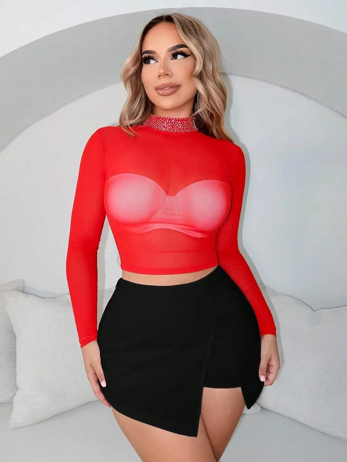 Women's 2025 Casual T-Shirt High Waist Skort