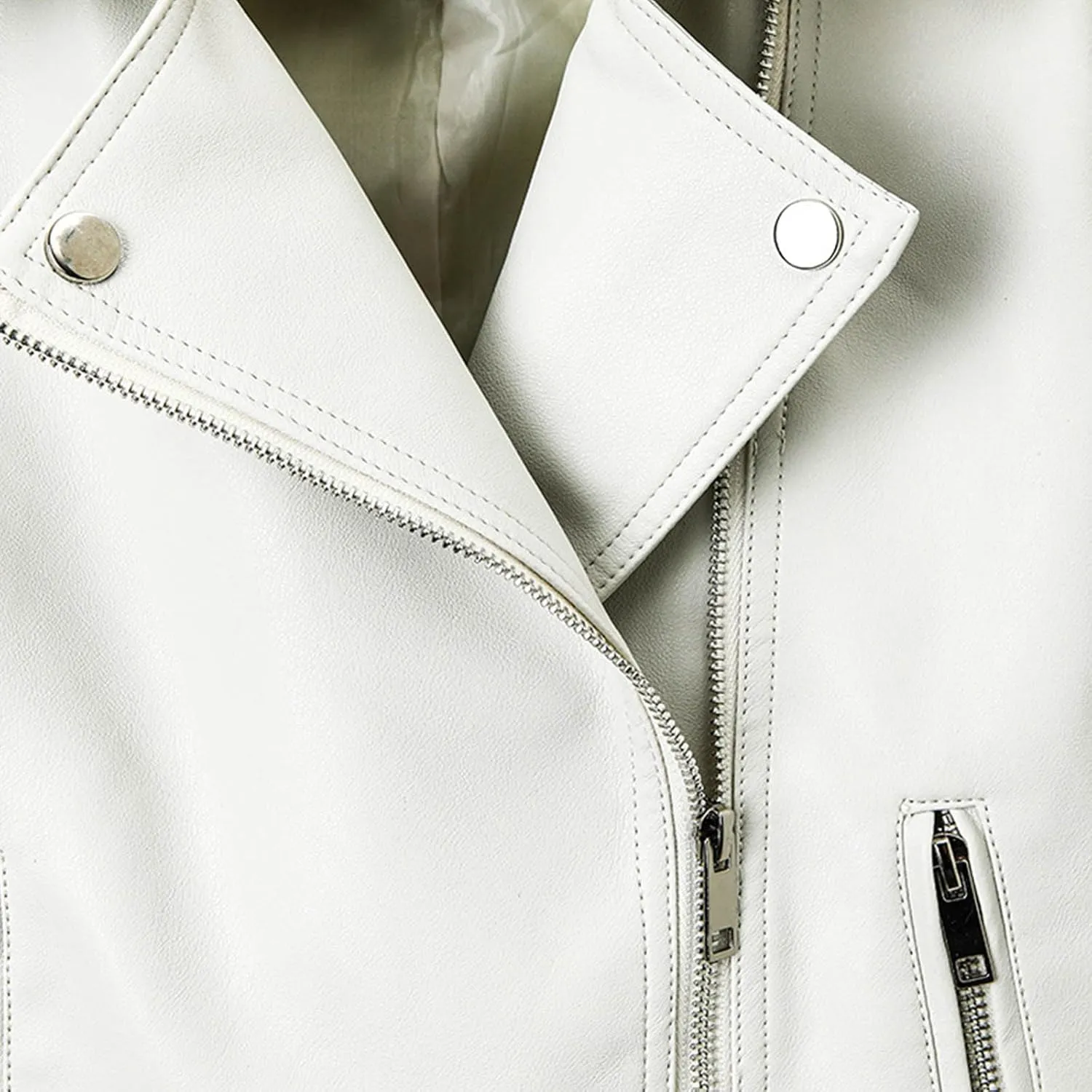 Women's Belted Faux Leather Moto Jacket Spring Fall Clothes Trendy Motorcycle Biker Coat Fashion PU Jacket Coats