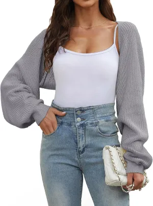 Women's Cropped Cardigan Bolero Shrug Sweater 2025