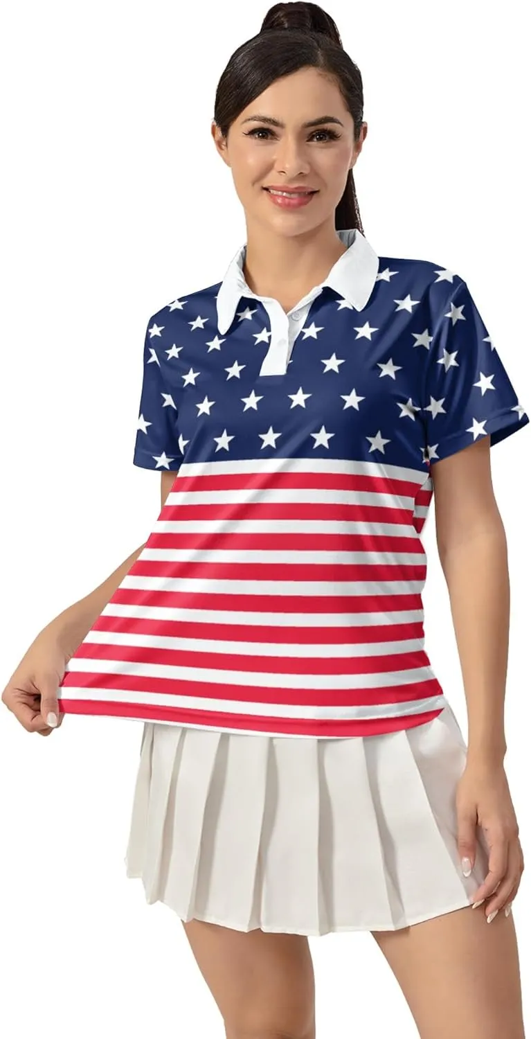 Women's Golf Shirt Moisture Wicking Quick Dry Polo Shirts Golf Outfits Golfer Gifts Ladies Polo Shirts