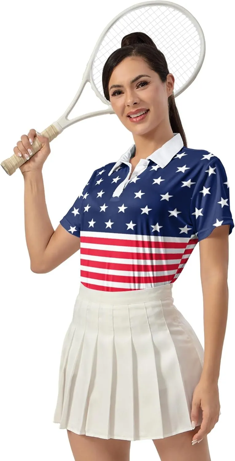 Women's Golf Shirt Moisture Wicking Quick Dry Polo Shirts Golf Outfits Golfer Gifts Ladies Polo Shirts