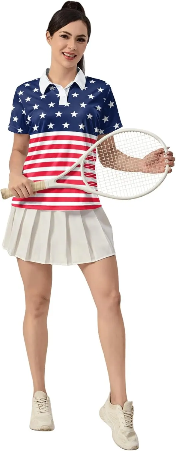 Women's Golf Shirt Moisture Wicking Quick Dry Polo Shirts Golf Outfits Golfer Gifts Ladies Polo Shirts