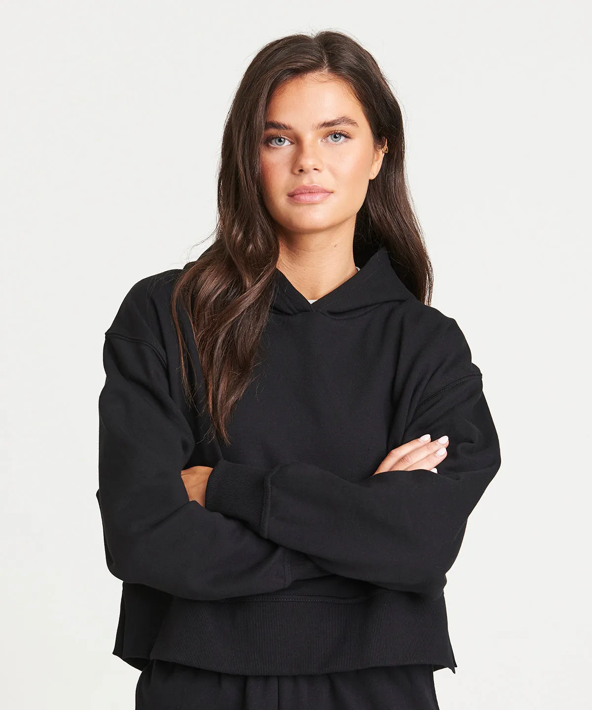 Womens relaxed hoodie | Deep Black
