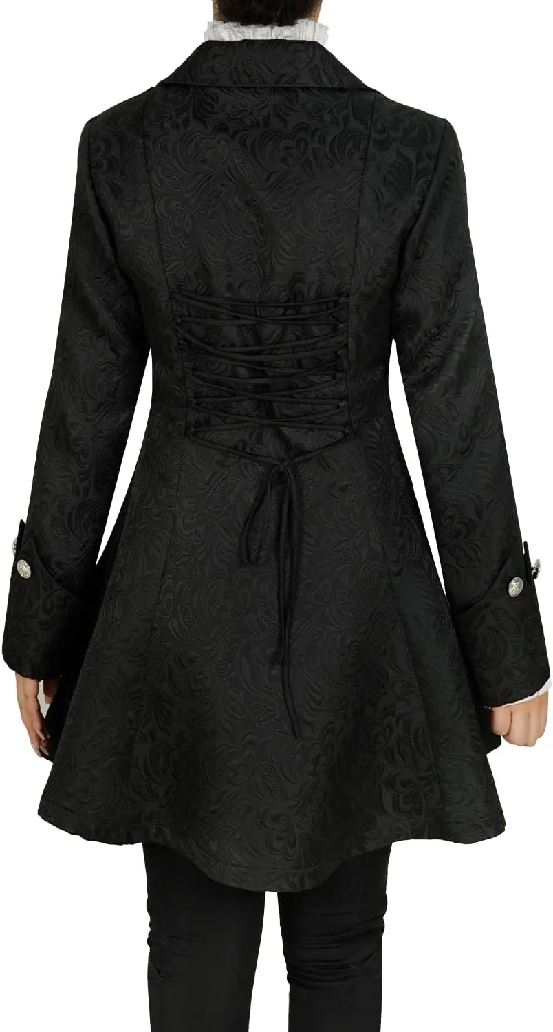Women's Steampunk Thin Jacket Gothic Victorian Mid-century Vintage Lace-trimmed jacket