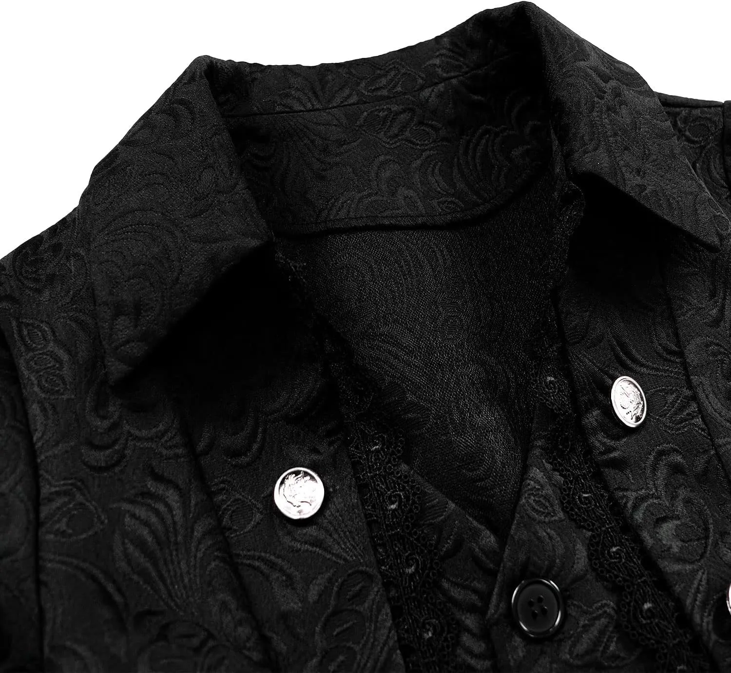 Women's Steampunk Thin Jacket Gothic Victorian Mid-century Vintage Lace-trimmed jacket