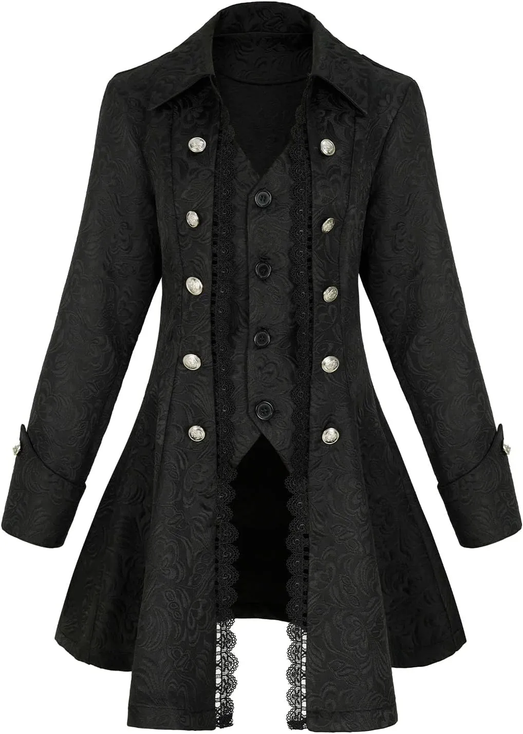 Women's Steampunk Thin Jacket Gothic Victorian Mid-century Vintage Lace-trimmed jacket