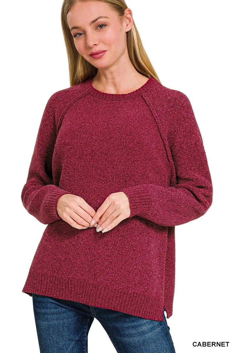 Wrapped up in Softness Chenille Raglan Sweater - Final Sale