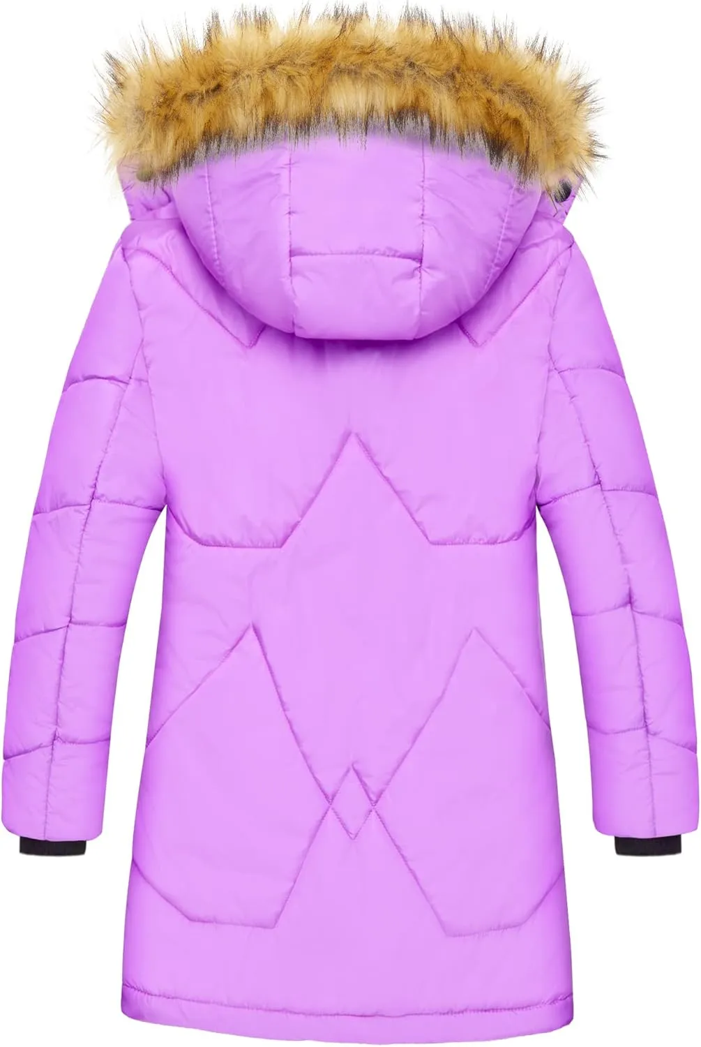 WULFUL Girl's Winter Coats Outerwear Down Puffer Jacket Waterproof with Warm Fur Hood