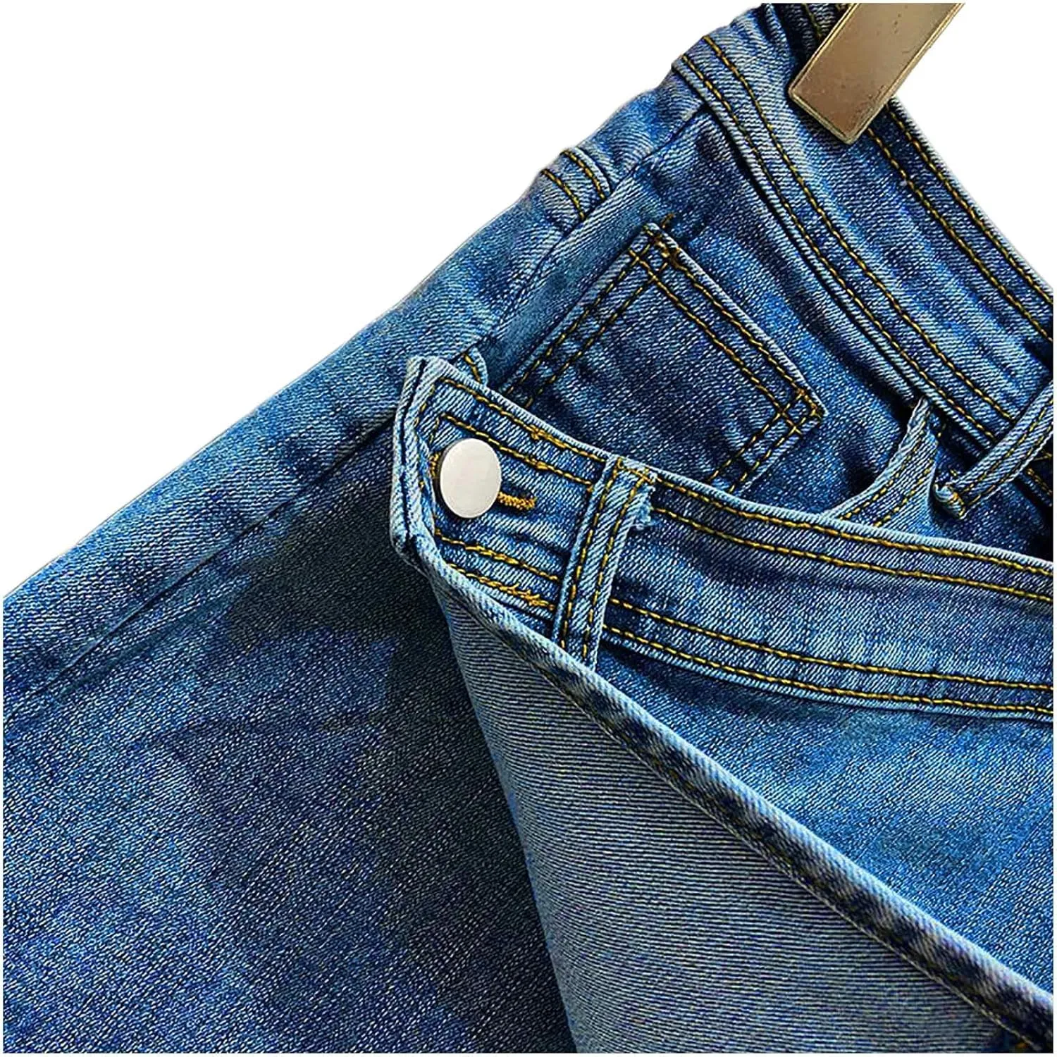 XUNRYAN Women's Summer Ripped High Waisted Distressed Denim Shorts Sexy Mini Skirts 2 in 1 Skorts Beach Vacation Outfits