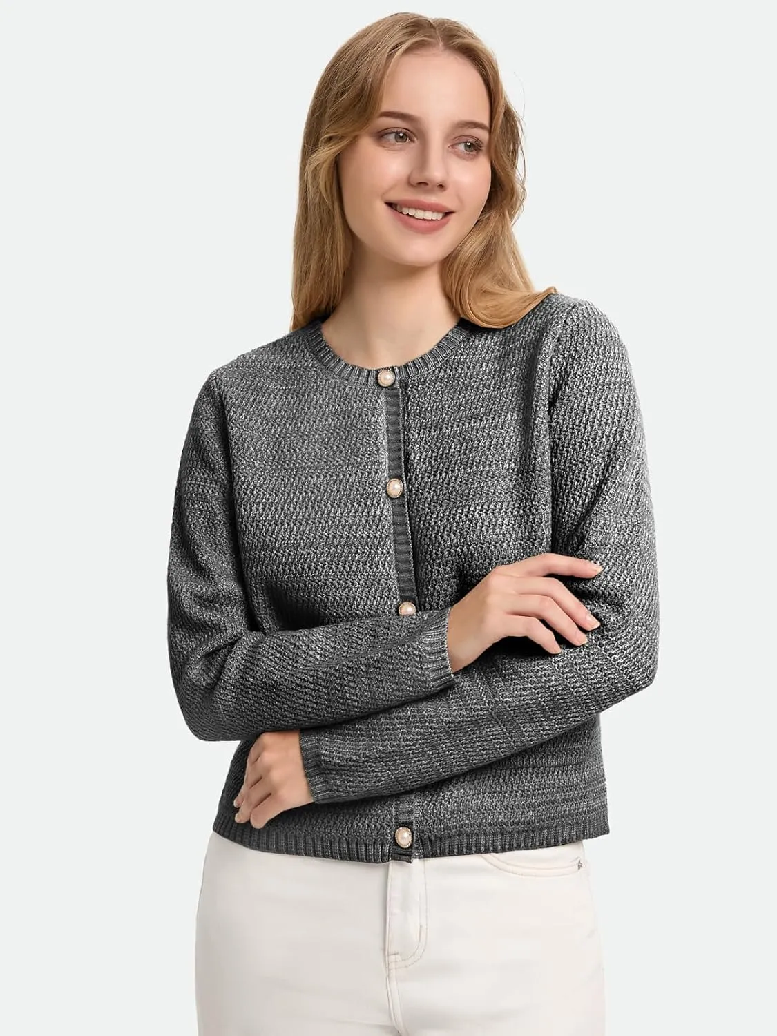 ZANZEA Knit Cardigan Sweater Casual Long Sleeve Open Front Button Down Pockets Lady Jackets 2024 Fall Fashion Outwear