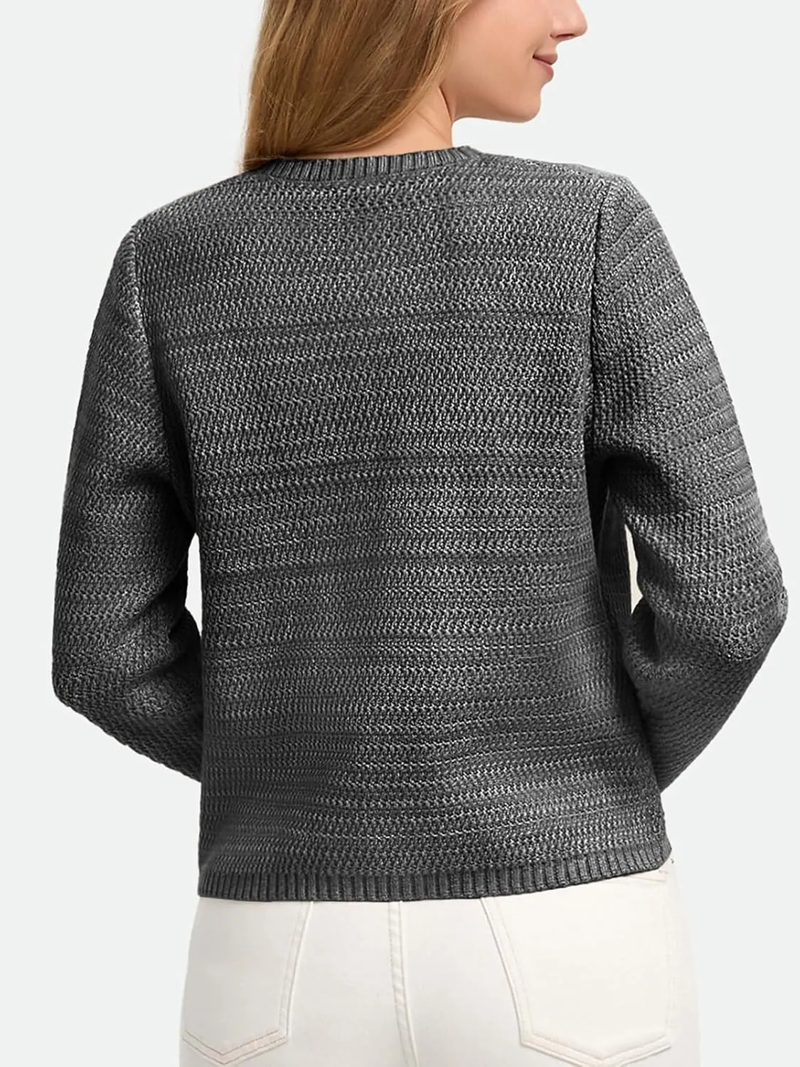 ZANZEA Knit Cardigan Sweater Casual Long Sleeve Open Front Button Down Pockets Lady Jackets 2024 Fall Fashion Outwear