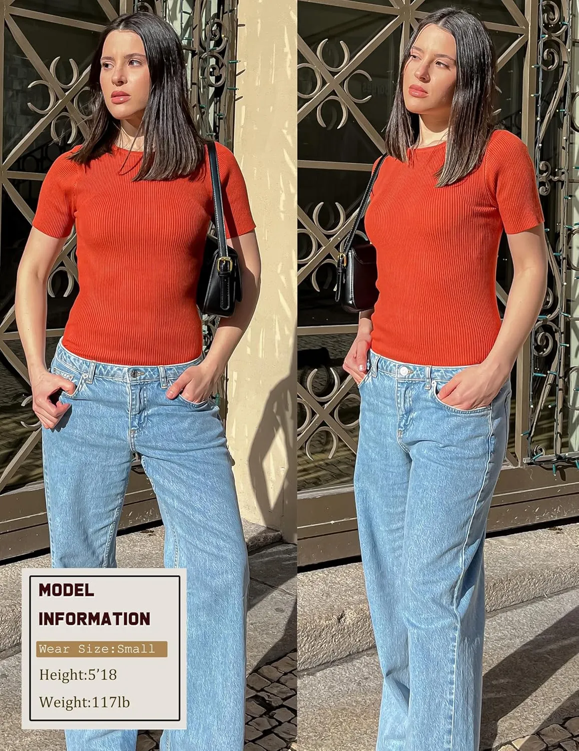 Zeagoo Women's Short Sleeve Basic Slim Fit Tops Crewneck Ribbed Knit T Shirt Cute Summer Outfits