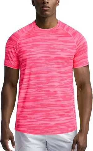 Zengjo Men's Workout Shirts Short Sleeve,Quick Dry Athletic Running Performance Crewneck T-Shirt Moisture Wicking