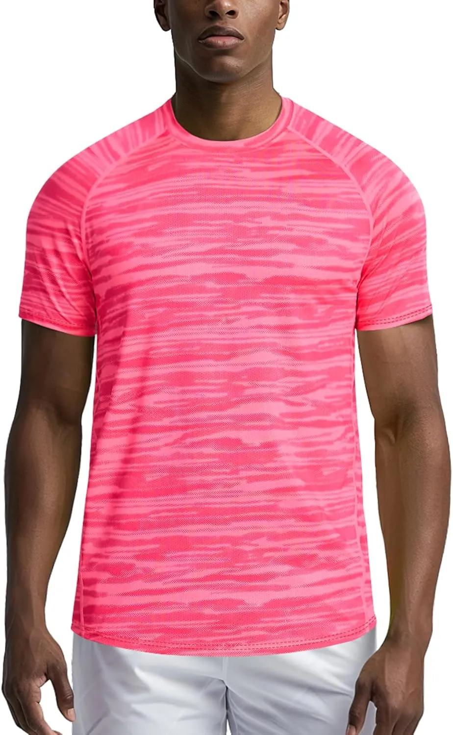 Zengjo Men's Workout Shirts Short Sleeve,Quick Dry Athletic Running Performance Crewneck T-Shirt Moisture Wicking